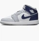 Кроссовки детские Jordan 1 Mid Gs White/Grey 40 Білий, Сірий DQ8423-104 - изображение 1