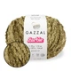 Gazzal Barbie, Пыльно-зеленый №10715 – пряжа имитирующая мех, 50 г / 150 м, 90% вискоза / 10% полиамид, для сумок, панам, игрушек и одежды - изображение 1