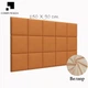 М'яке оксамитове узголів'я для ліжка з велюру 150*90*4см Оранж - зображення 1
