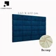 М'яке оксамитове узголів'я для ліжка з велюру 160*100*4см Сіний Comfy Walls (87159/27unk) - зображення 1