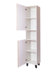 Комплект меблів для ванної Vivia Велла: підлогова тумба з умивальником Idea 60 см, пенал 40 см та LED-дзеркало, дуб - зображення 11