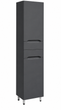 Пенал для ванної SANWEST Мальта 35 графіт, 190×35×30 см, з кошиком для білизни та доводчиками - изображение 2