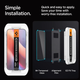 Защитное стекло Spigen GLAS.tR EZ Fit для Apple iPhone 16 Pro / 17 Pro, с монтажной рамкой, 9H - изображение 7