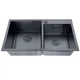 Кухонна мийка Zerix ZH7843D-215 Nano-Black 780x430 нержавіюча сталь, урізна, чорний (3,0/0,8) (MX1594) - зображення 1
