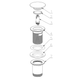 Донный клапан Koer PW-07-01 1 1/4'' Сlick-Сlack для умывальника, хром (KR5782) - изображение 6