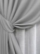 Комплект штор VR-Textil Лен Мешковина 100х270 2шт и Тюль 400х270 867ш-115т светло-серый с белым 71-060/2 - изображение 4