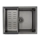 Кухонная мойка GAPPO GS5040-6 500x400 мм с сифоном и коландером, черный - изображение 2