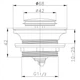 Донный клапан Zerix BV-07 Click-Clack 1 1/2" для ванны, хром глянцевый (ZX6024) - изображение 2