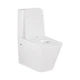 Унитаз компакт Mixxus Quadro 665x385 прямоугольный, с сиденьем, белый (MP6458) - изображение 4