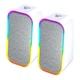 Компьютерные колонки Fantech GS304 Groove RGB подсветки, Bluetooth V5.4, подключаются с помощью USB и 3.5 мм TRS-разъема White - изображение 1