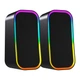 Комп'ютерні колонки Fantech GS304 Groove RGB підсвічування, Bluetooth V5.4, підключаються за допомогою USB та 3.5 мм TRS-роз'єму Black - зображення 5