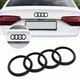 Емблема Audi ауді 185 мм 65 мм на задню частину авто чорний глянець - зображення 2