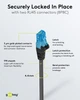 Патч-корд Goobay RJ45 UTP6a 10.0m patch Ultra Flexi PoE+ LSOH Cu чорний(75.07.9229) - изображение 5