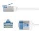Патч-корд Goobay RJ45 FTP6a 0.15m patch Slim Ultra Flexi PoE+ Cu білий(75.07.4326) - изображение 4