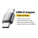 Переходник Essager USB 4.0 Type-C (Male/Male) 8K 240W 40Gbps LED Aluminium (48992) - изображение 2