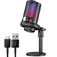Игровой микрофон USB со стойкой, Черный - изображение 1