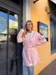 Жіночий кардиган на запах 2072, рожевий, one size - изображение 1
