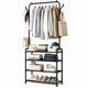 Напольная вешалка-стойка для одежды и обуви RIAS Clothes Rack 6013 с 5 ярусами 60x29.5x152 см Black (3_08463) - изображение 2