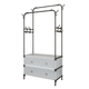 Вішалка-стелаж для одягу та взуття RIAS Coat Rack MJPP63 63x28x175 см Black-White (3_08461) - зображення 1