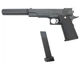 Пістолет Colt M1911 Hi-Capa пружинний металевий із глушником, магазином на 16 кульок 6 мм і планкою Weaver, чорний - изображение 7