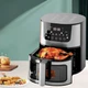 Аерогриль Skyberg – 8 л, 4200 Вт, сенсорне керування, Air Fryer, аерофритюрниця без олії, для великої родини Чорний - зображення 2
