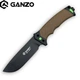 Ніж Ganzo G8012V2-DY Коричневий з паракордом - зображення 2