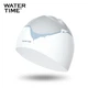 Шапочка для плавания WATERTIME Shuichuan силиконовая с принтом и защитой ушей, женская, большого размера для длинных волос - изображение 5