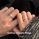 Серебряное кольцо MANHE S925, парные кольца, пара обручальных колец с бриллиантами, открытый конец, для женщин и мужчин, кольцо с заостренным концом, подарок на День святого Валентина. - изображение 4