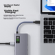 Док-станція розширення цифрового дисплея Hagibis з екраном, конвертер USB-C, адаптер Ethernet, конвертер Type-C на HDMI, сумісний з комп'ютерами Apple Mac, адаптер Thunderbolt 4 - зображення 6