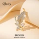 Брошь Qlady с перьями, бутоньерка и пряжка для шарфа, унисекс - изображение 4