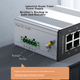 Промышленный коммутатор NetLINK, 8-портовый промышленный коммутатор Ethernet 100 Мбит/с, крепление на DIN-рейку/монтаж, блок питания в комплект не входит, HTB-6000 - изображение 3
