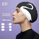 Шапочка для плавания Yizi EZI22WG01006 силиконовая с защитой ушей, женская, для длинных волос, белая - изображение 4