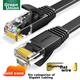 Ethernet-кабель UGREEN Cat6, гігабітний, плоский, 8-жильна вита пара, патч-корд для домашньої мережі та відеоспостереження, 50 м, чорний, артикул 80102 - зображення 4