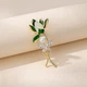 Брошь Qlady Orchid женская с застежкой без прокола, пряжка для шарфа, для костюма - изображение 10