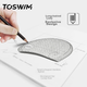 Шапочка для плавания TOSWIM силиконовая женская для длинных волос с защитой ушей, молочно-белая - изображение 9