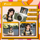 Цифровой фотоаппарат Black Cat Diary DK15 Y02 компактный с откидным экраном и картой 64 ГБ, черный - изображение 3