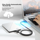 Портативний жорсткий диск Western Digital (WD) 1 ТБ USB 3.0 My Passport 2,5-дюймовий білий механічний жорсткий диск Зовнішній накопичувач для ноутбуків великої ємності із шифруванням для всієї родини - зображення 5