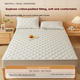 Простыня на резинке MUJI из хлопка класса А, водонепроницаемая, стеганая, с соевым волокном, наматрасник с полным покрытием, 1.8x2 м, кремово-белая - изображение 4