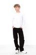 Дитячі однотонні джинси для хлопчика NoBrand 116 Чорний (p-20748-249350) - зображення 2