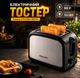 Тостер Sokany HJT-008S на 2 скибочки, 800 Вт/Електротостер для хліба/Електричний тостер подвійний - зображення 1