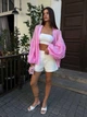 Женская блуза-кардинан стильная розовая 42-48 г1425.1089 - изображение 9