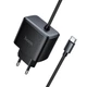 Адаптер мережевий HOCO New charger with Type-C cable C163A |25W/3A, PD3.0/QC| - зображення 1