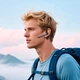 Бездротова Bluetooth гарнітура HOCO E90 Liya ENC noise reduction BT headset BT 6.0 Black - изображение 8