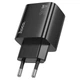 Мережевий зарядний пристрій HOCO N56 Fundador four-port charger Type-C cable 30W Black - изображение 6