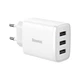 Мережевий зарядний пристрій Baseus Compact Charger 3U 17W EU White CCXJ020102 - зображення 2