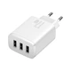 Мережевий зарядний пристрій Baseus Compact Charger 3U 17W EU White CCXJ020102 - зображення 3