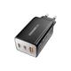 Зарядний пристрій Essager 2xUSB-C + 1xUSB PD67W QC4.0 FCP GaN black (ECT67W-LJB01-Z) Essager ECT67W-LJB01-Z 1067832 - зображення 2