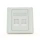 Рамка 86х86 под 2 модуля Keystone Jack RJ-45 кат.5E UTP, 2-port Q100 - изображение 2