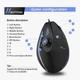 Вертикальная игровая мышь Zelotes C18 проводная RGB 10000 DPI 11 программируемых кнопок - изображение 5