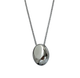Цепочка Fashion Jewerly с кулоном Олива с титановой стали удлиненная подвеска колье с кулоном овал капля, серебристая (SVS) - изображение 3